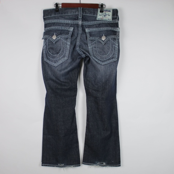 TRUE RELIGION Mens ‘Billy’ Torn Knee Jeans 33" - Picture 2 of 6